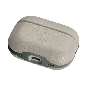 Aizsargmaciņš Uniq AirPods Pro 2 — Lyden DS bēšaini zaļš (ivory‑lichen green)