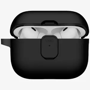 Aizsargmaciņš Uniq Clyde priekš AirPods Pro 3. paaudzes — melni‑pelēks