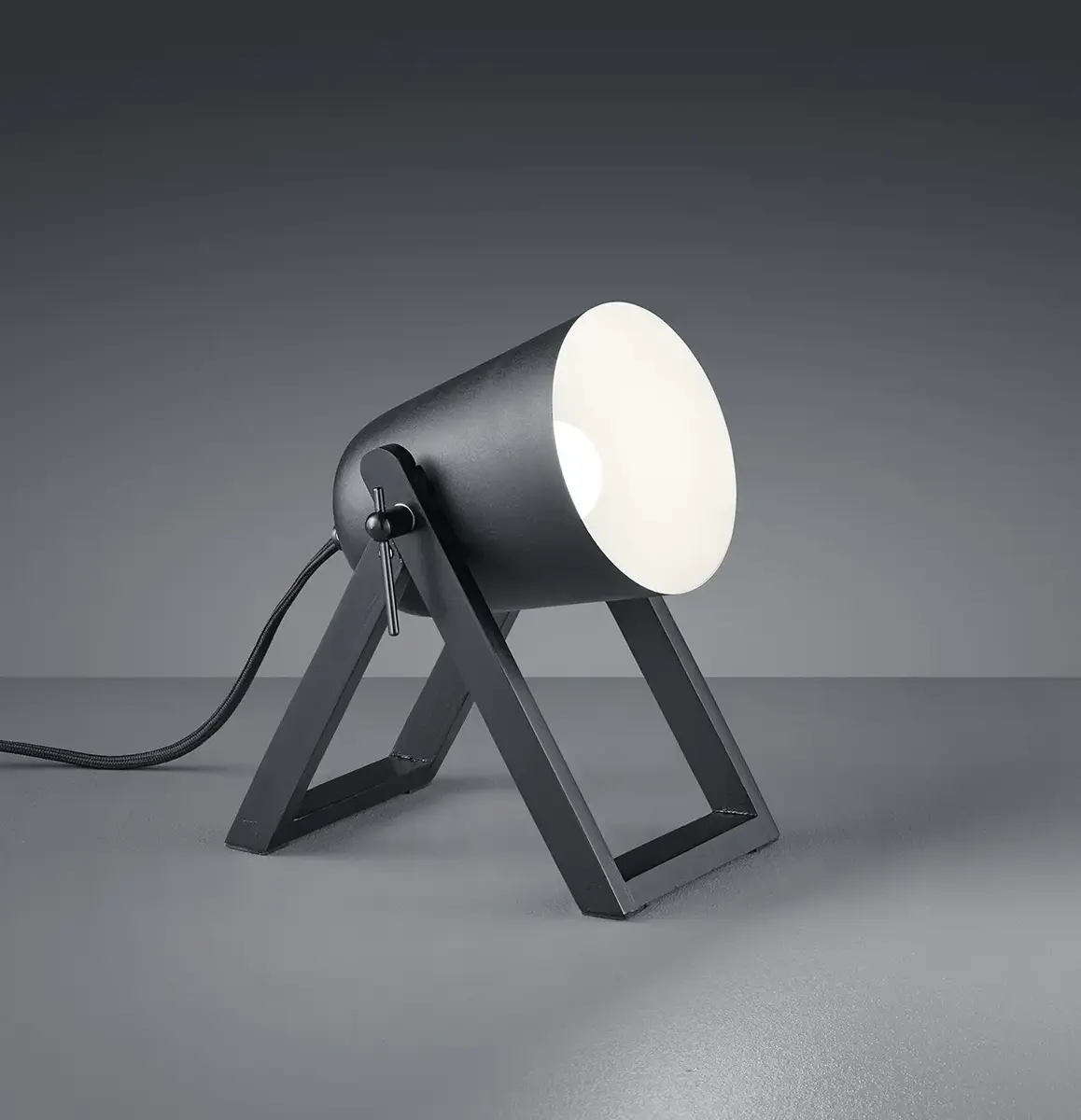Galda lampa TRIO Marc E27 Melna Photo 2