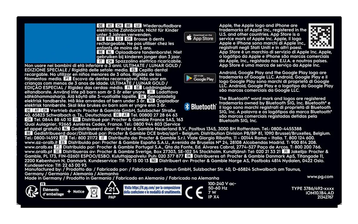 Oral-B iO Series 10 elektriskā zobu birste - melna Photo 4