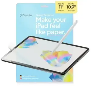 Ekrāna aizsargplēve Paperlike priekš Apple iPad Pro 11" un iPad Air 10.9" — Paperlike PL3-11-18, matēta, ar papīra sajūtu, saderīga ar iPad Pro 1.–4. paaudzi un iPad Air 4.–5. paaudzi