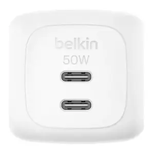 Belkin WCH019kqWH Universal AC Fast Indoor Charger with 2 USB Type-C Ports and Power Delivery PPS White