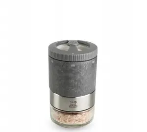 Salt mill PEUGEOT MAESTRO Zirlion graphite light 11 cm — manual salt grinder, ceramic mechanism