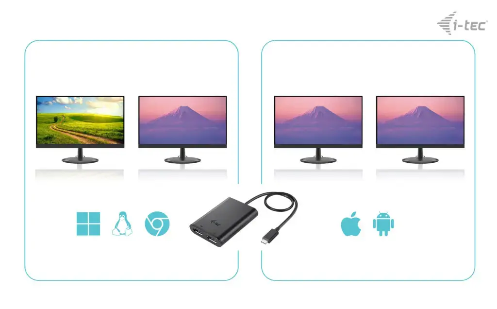 i-tec USB-C Dual 4K/60Hz DP video adapter Photo 5