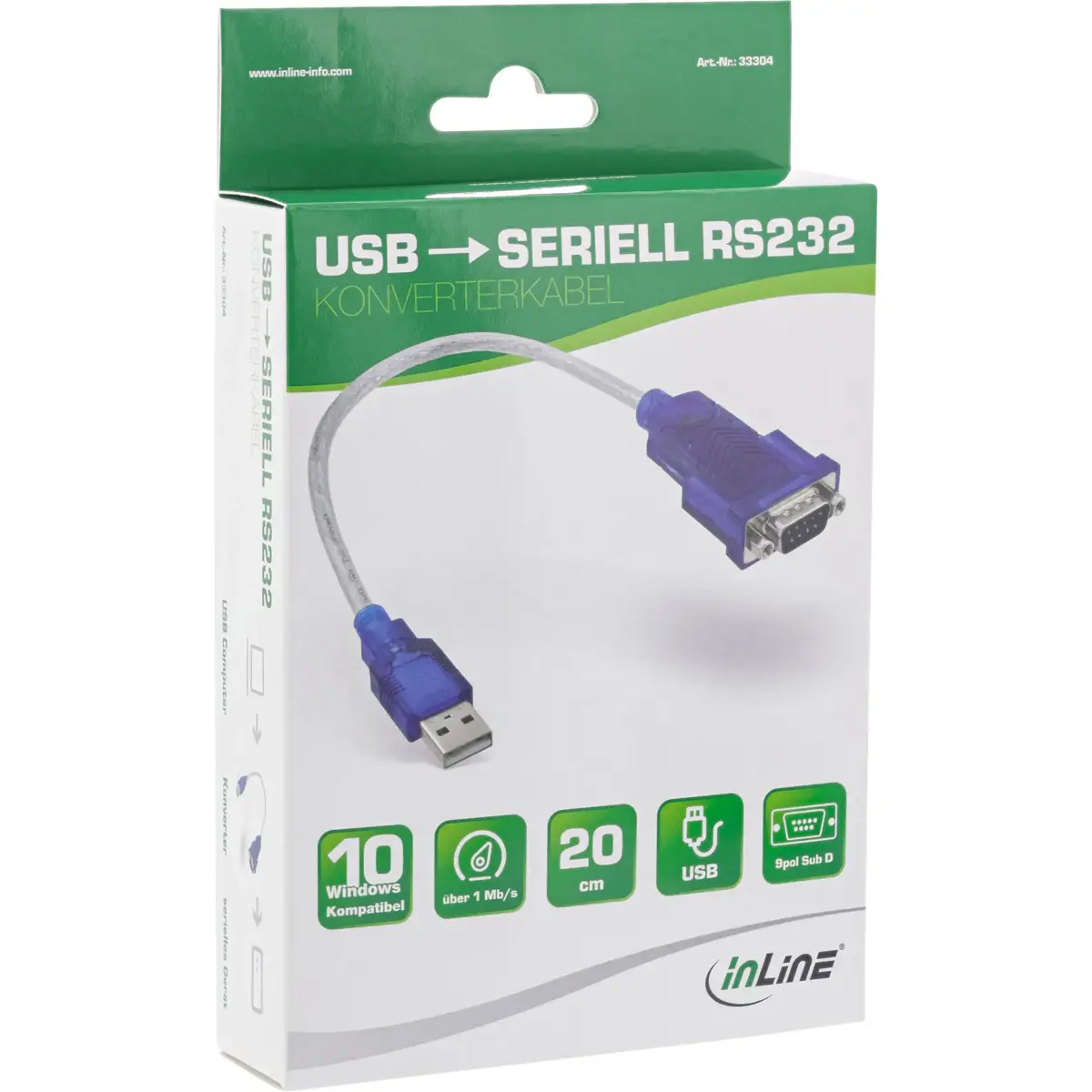 USB к последовательному адаптеру InLine 0.2m Photo 2