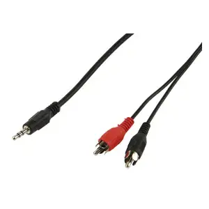 Аудиокабель Valueline CABLE-458/5 5 м 3.5mm 2 x RCA Черный