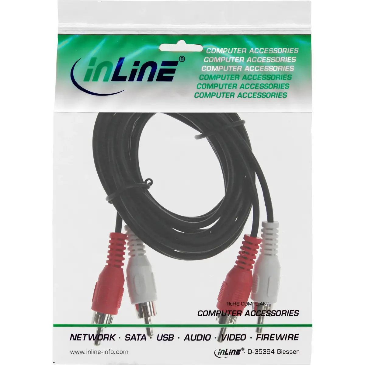 InLine audio kabelis 2x RCA M/M 5m Photo 2