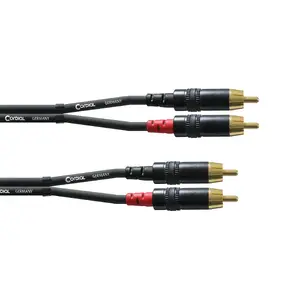 Аудиокабель Cordial CFU 0.3 CC 0.3 м 2 x RCA черный