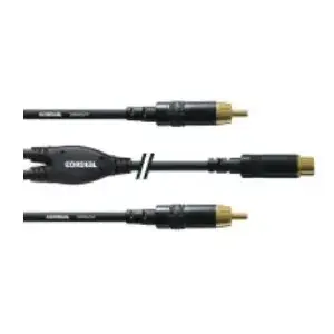 Cordial CFY 0.3 ECC audio cable 0.3 m RCA 2 x RCA Black