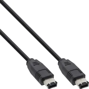Кабель InLine FireWire 400 1394 6 Pin male male 1.8m Черный 400 Mbit/s