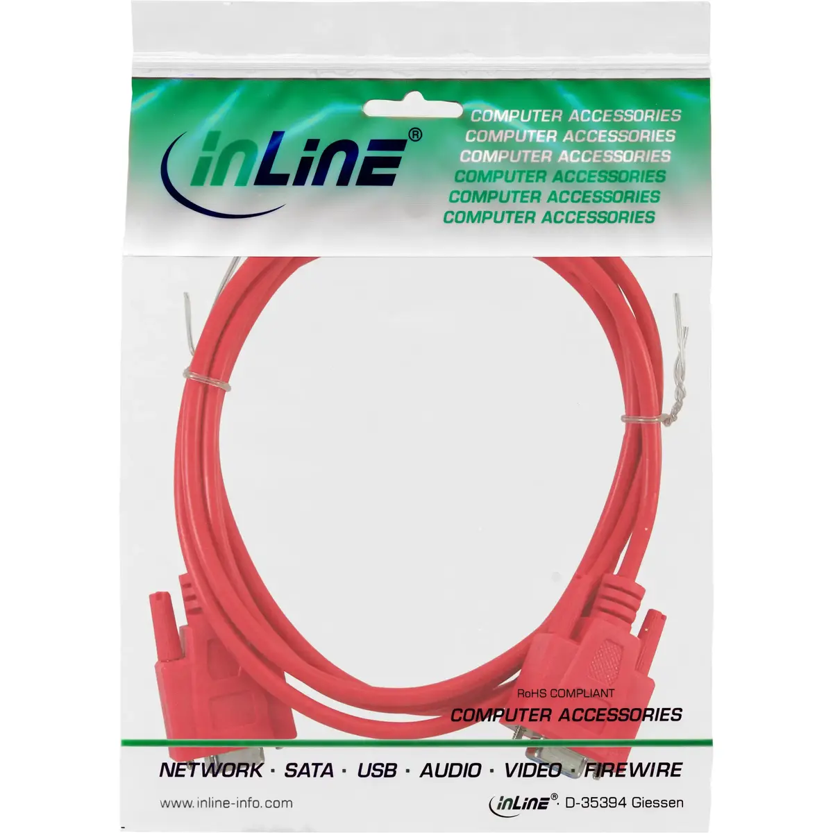Кабель InLine null modem DB9 Pin female / female Photo 2