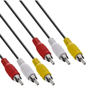 InLine AV Cable 3x RCA male male 2m Black 105g
