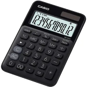 Desktop Calculator Casio MS-20UC-BK Basic Black 12 Digits