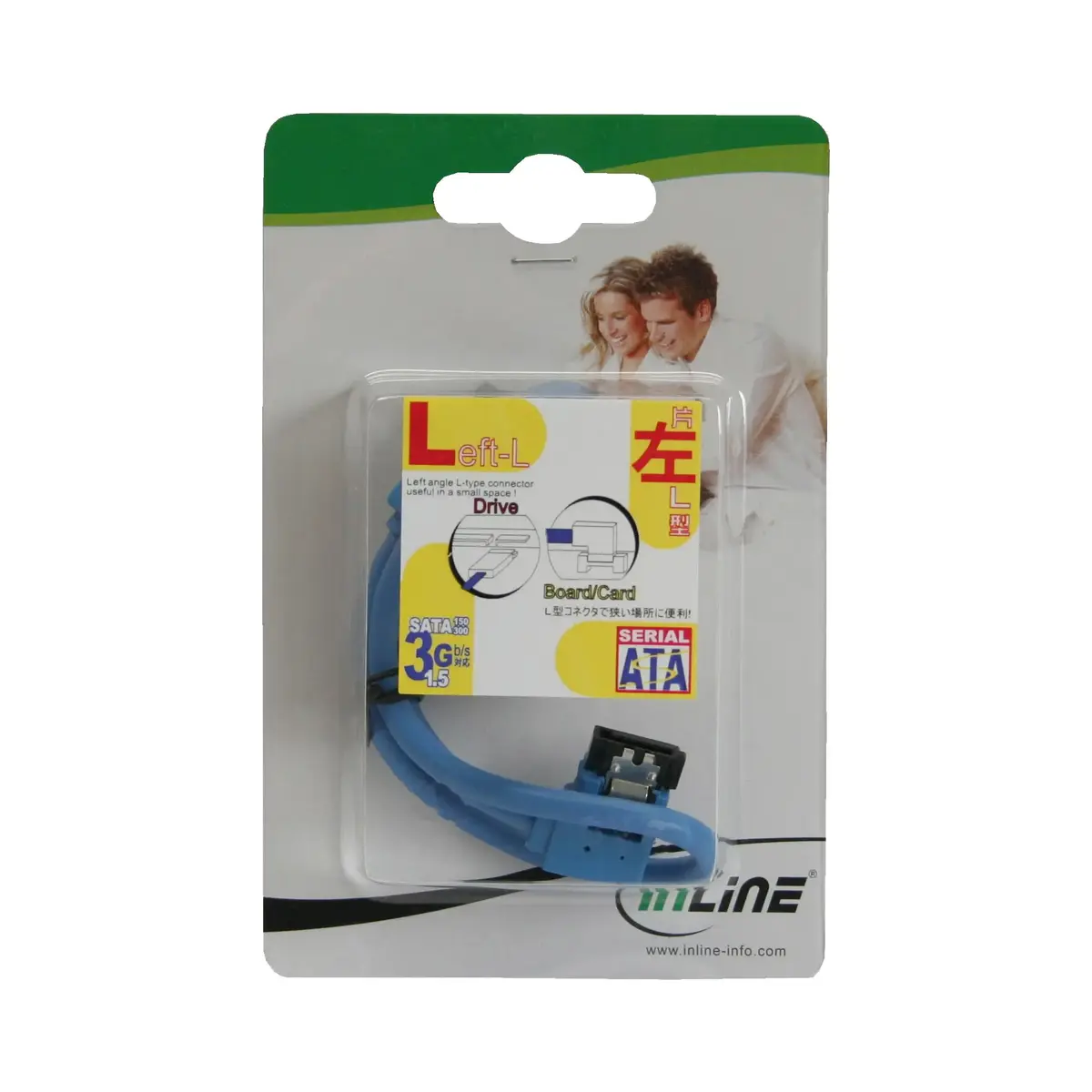 InLine SATA 6Gb/s apaļais kabelis 0.5m Photo 2
