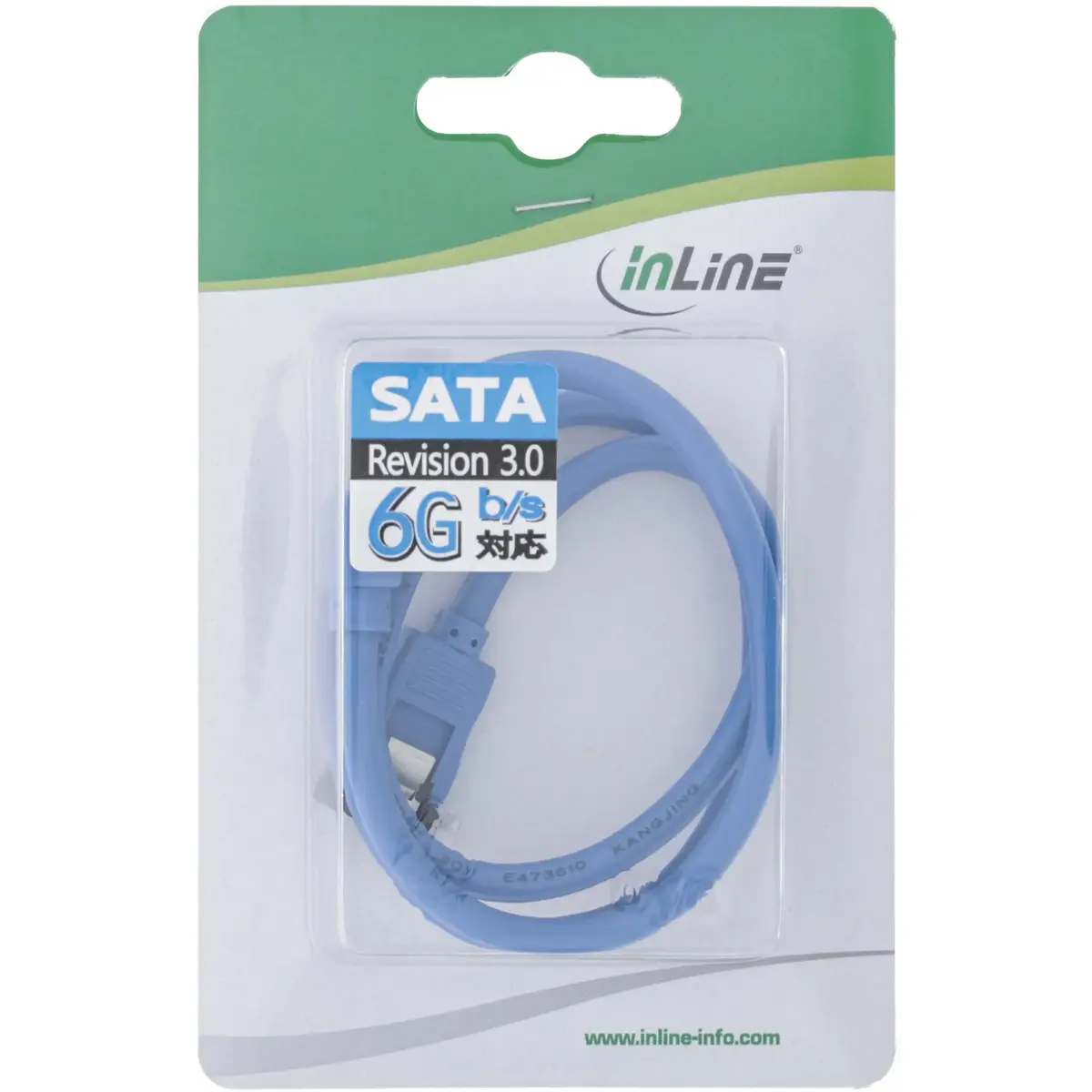 InLine SATA 6Gb/s apaļais kabelis 0.15m Photo 2