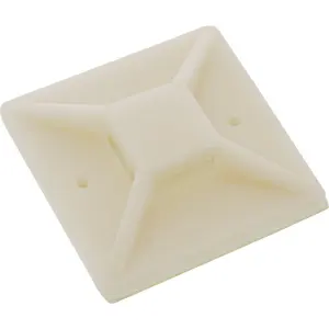 InLine Cable Tie Mounts Adhesive 20x20mm Beige 10 pcs