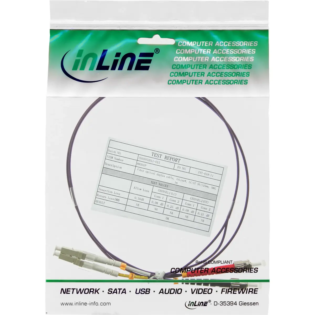 Fiber Optical Duplex Cable InLine 88502P Photo 2