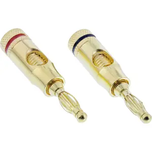 InLine Bana Plug Screw версия металл позолота 1x красный 1x черный