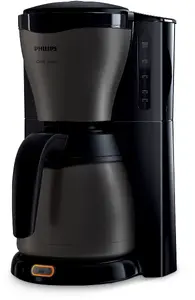 Philips Café Gaia Collection HD7547/80 Капельная кофеварка 1000 Вт 1.2 л черно-титановая настольная кофемашина для молотого кофе на 12 чашек с кувшином