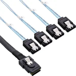 InLine SAS cable Mini SAS SFF8087 to 4x SATA Crossover OCF 0.75m