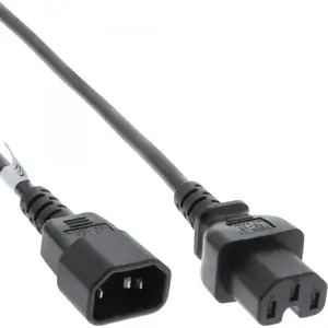 InLine power cable ext. Intos 16811 IEC-C15/IEC-C14 2m