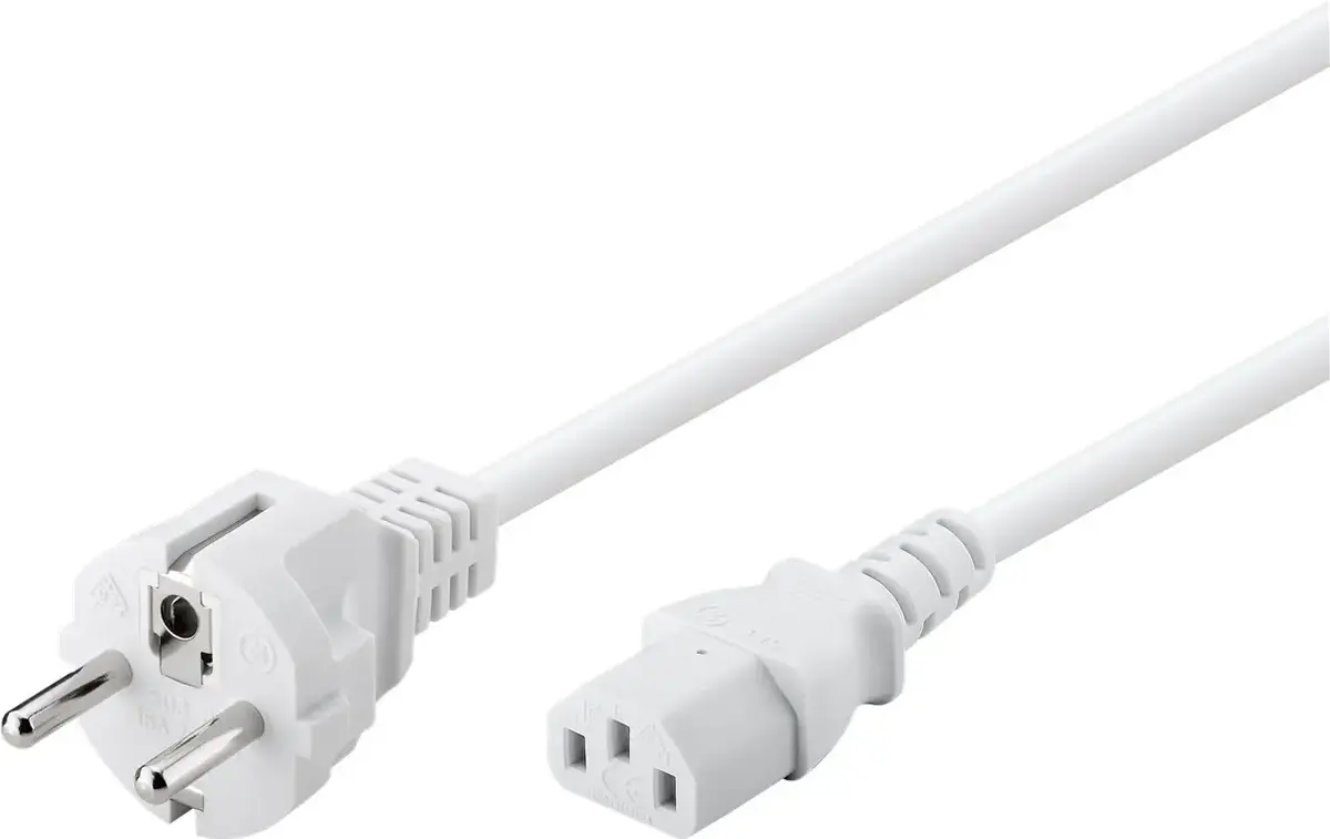 Goobay IEC Cord 2 m White Photo 2