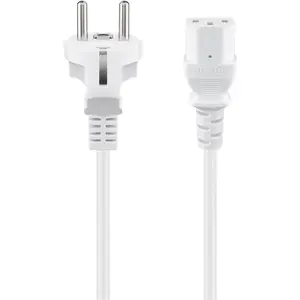 Goobay IEC Cord 5 m White Power Plug Type F C13 Coupler