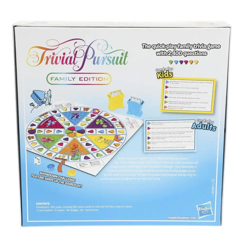 Galda spēle Hasbro Gaming Trivial Pursuit Family Edition Photo 11