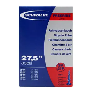 Bicycle Inner Tube Schwalbe 10400073 Presta Valve 27.5" 53 - 76.2 mm