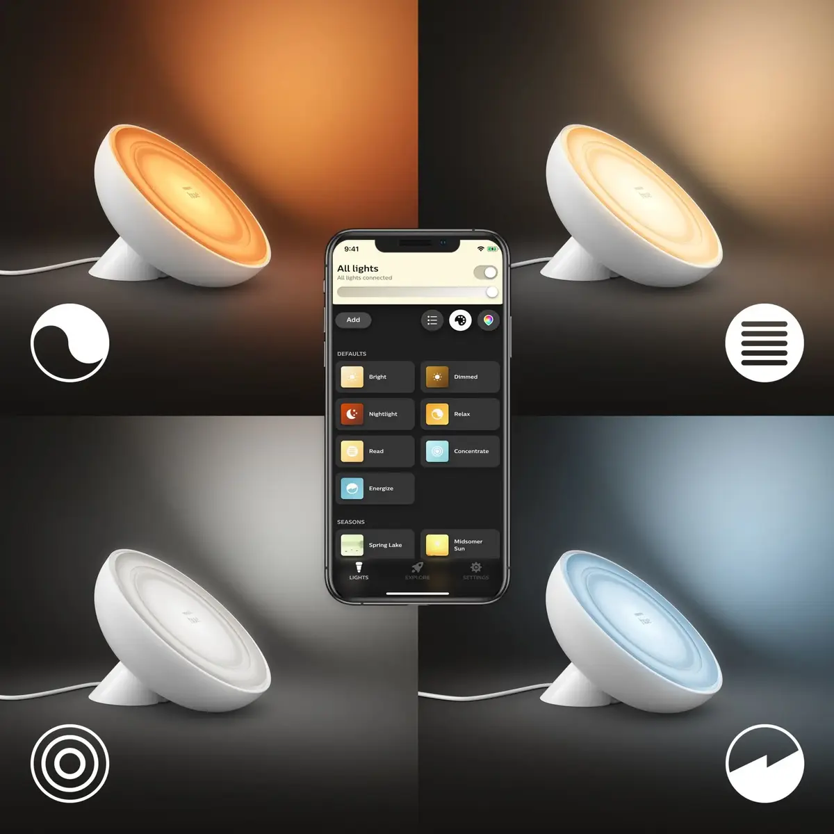 Smart table lamp Philips Hue Bloom Photo 5