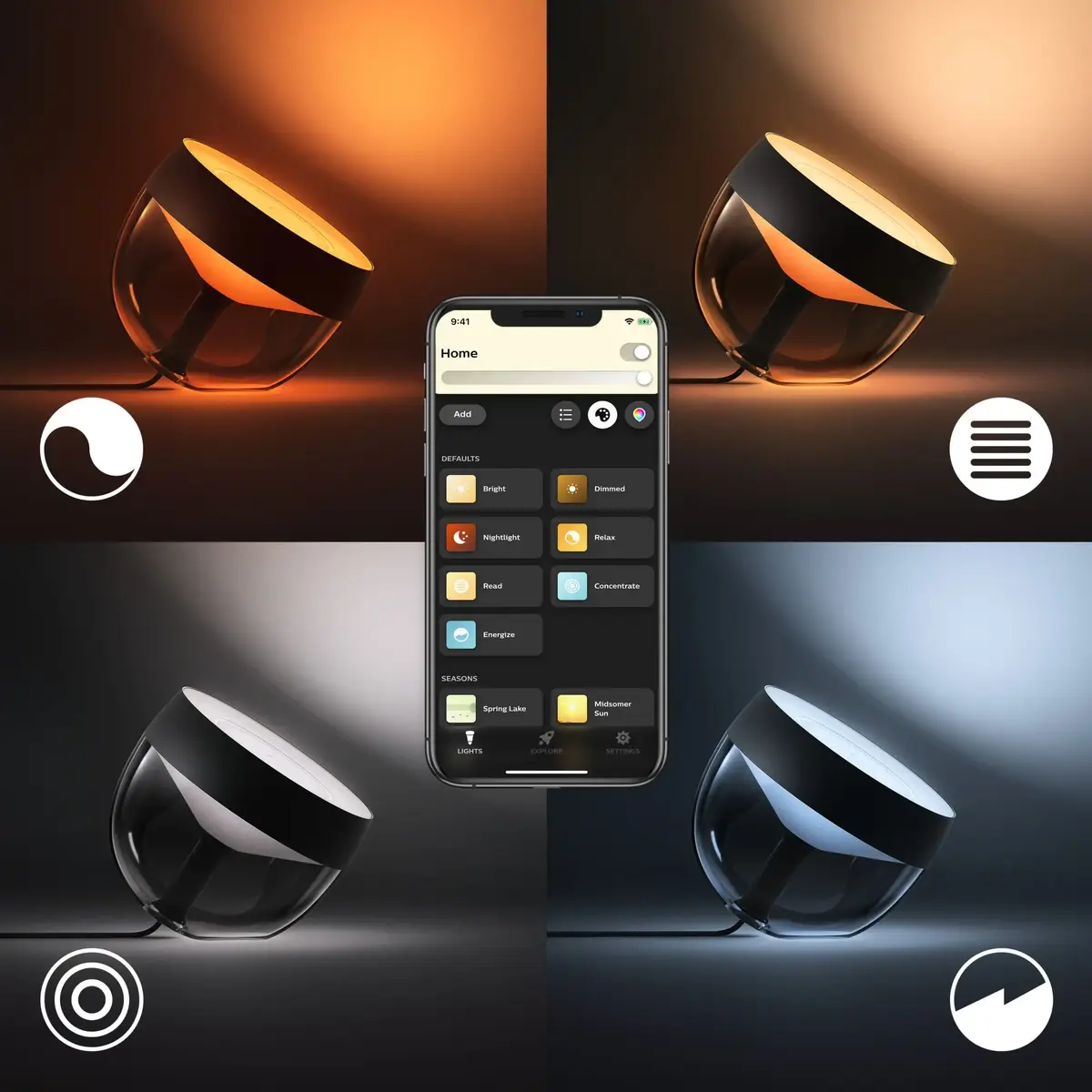 Smart table lamp Philips Hue White and colour ambience Iris Photo 8