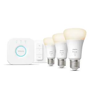 Smart bulb Philips Hue White Starter kit 3 E27 bulbs dimmer switch