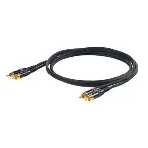 Audio kabelis Proel CHLP250LU3 3m 2xRCA Male Black