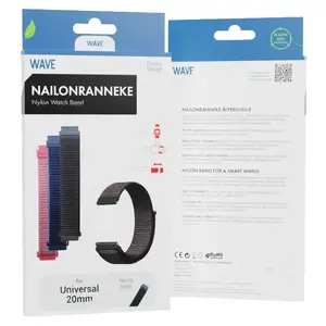 Watch strap Wave WAVE-NB-UNI-20-BK durable comfortable secure fit