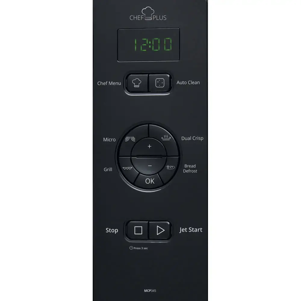 Grila mikroviļņu krāsns Whirlpool Chef Plus MCP 345 BL Photo 4