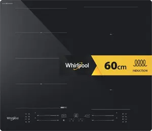 Whirlpool WF S3660 CPNE Built-in Zone Induction Hob with 4 Cooking Zones, 7200 W Connected Load, Glass-Ceramic Surface, and Front Touch Control in Black