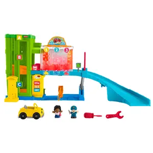 Игровой набор Fisher-Price Little People Светящийся обучающий гараж со звуком, многоязычная версия