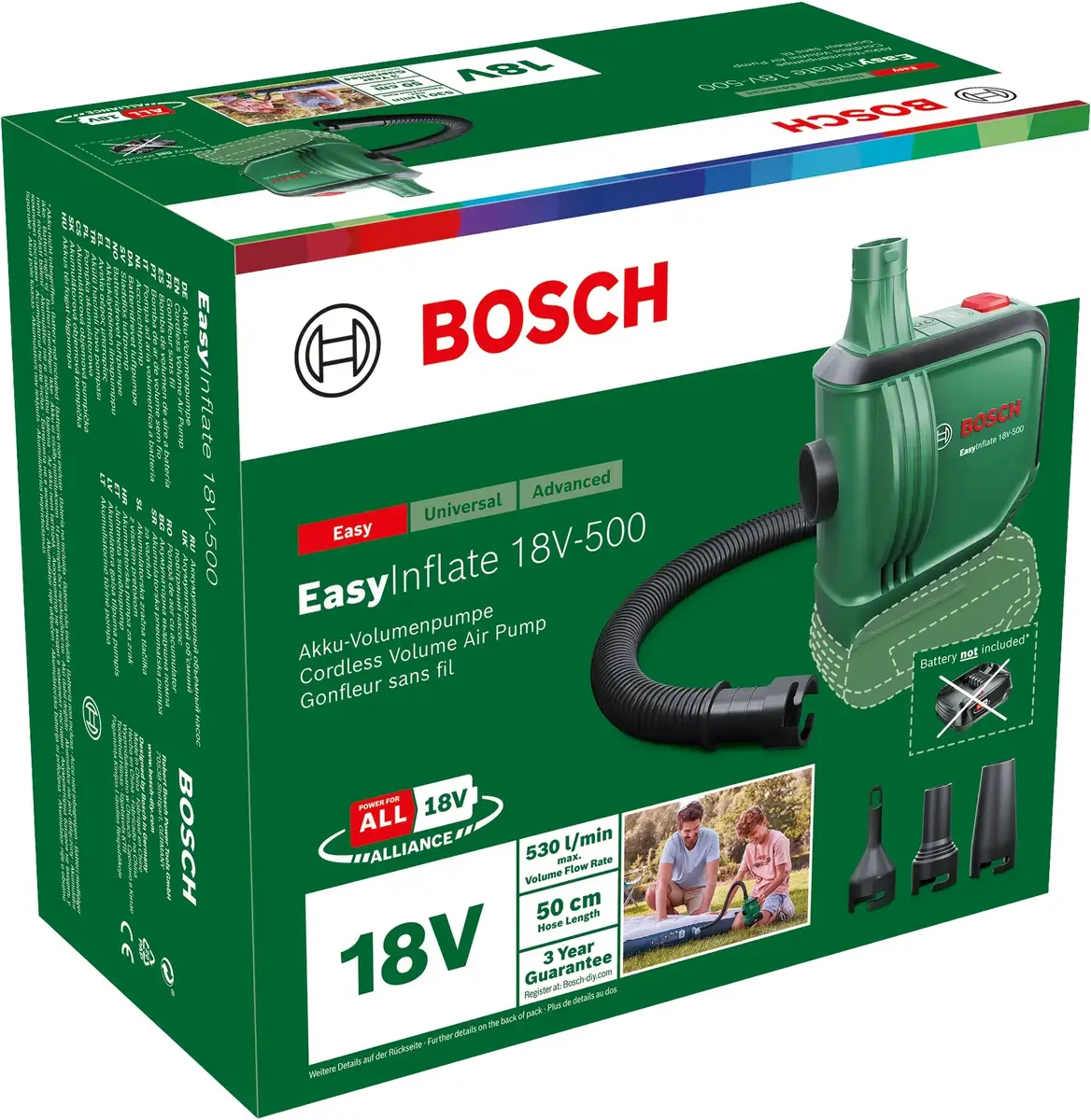 Электрический насос Bosch EasyInflate 18V-500 Photo 3