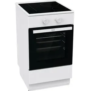Freestanding cooker Upo FI514A GPD42 UEI5A60W White 4 zone induction hob