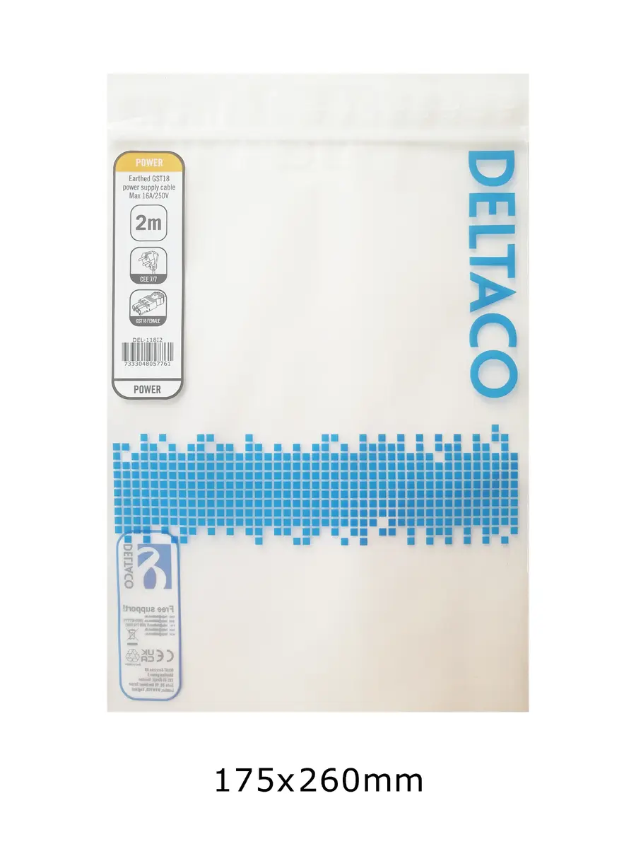 Силовой кабель Deltaco DEL-118I2 Photo 2
