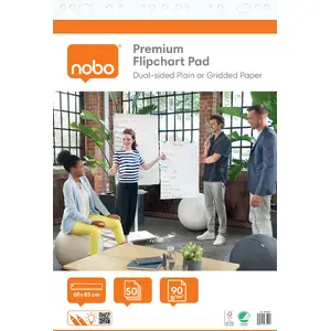 Flipchart Pad Nobo Premium 60x85cm 50 sheets 90g/m² White