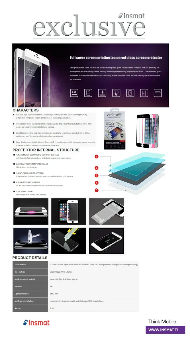 Clear screen protector Insmat 861-1451 Samsung Galaxy A54 5G Photo 2