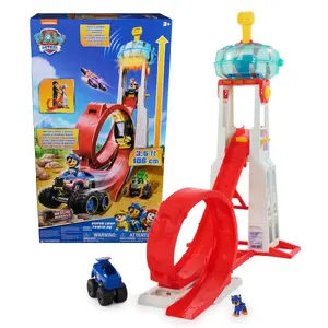 Transporta un trases komplekts PAW Patrol Rescue Wheels Super Loop Tower HQ ar gaismas un skaņas efektiem