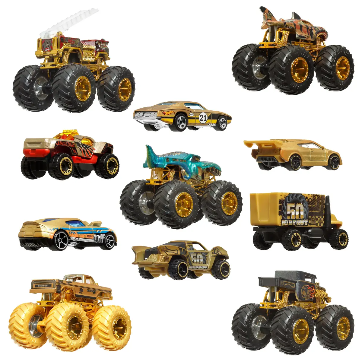 Набор автомобилей Hot Wheels Monster Trucks Trophy Champions Collection Photo 3