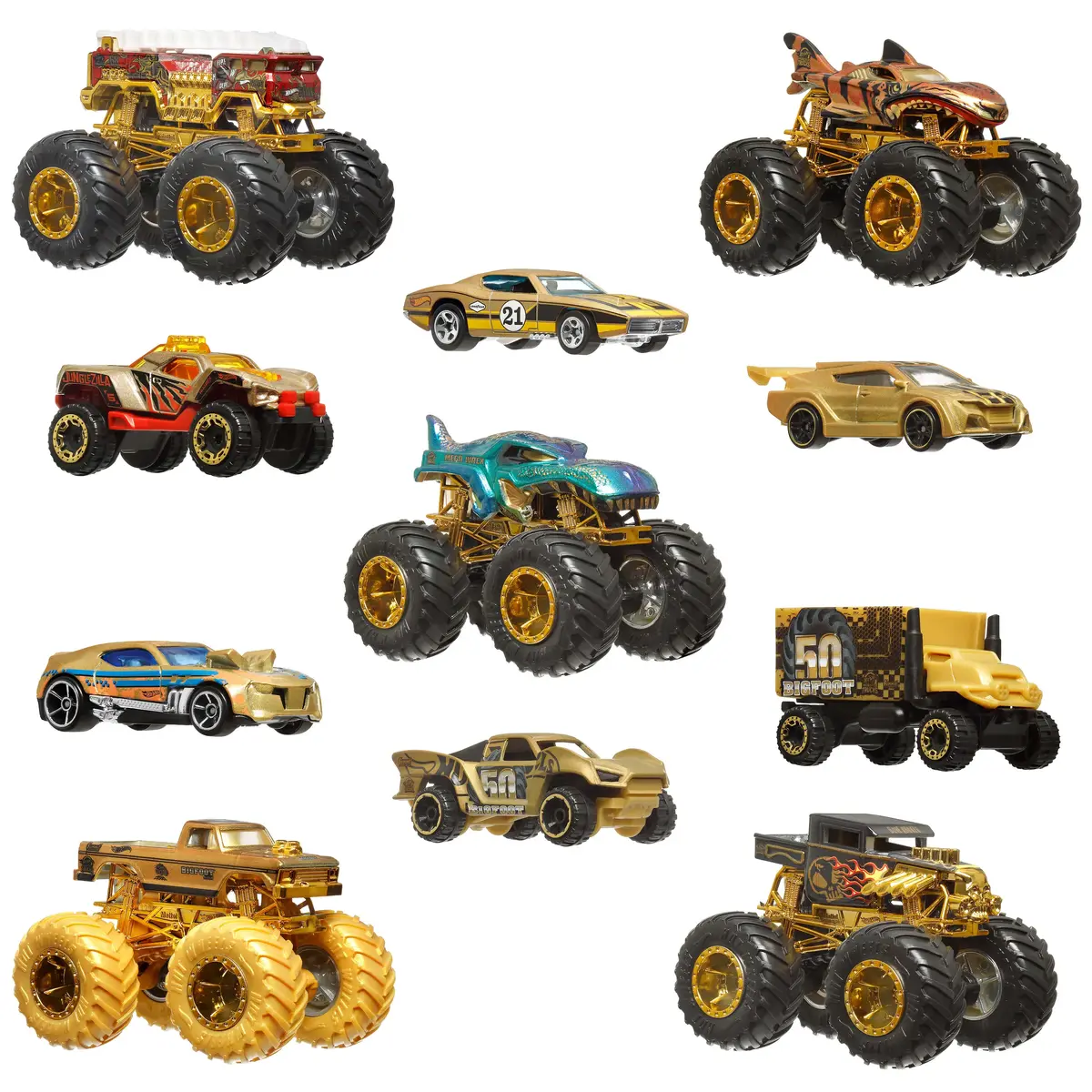 Набор автомобилей Hot Wheels Monster Trucks Trophy Champions Collection Photo 4