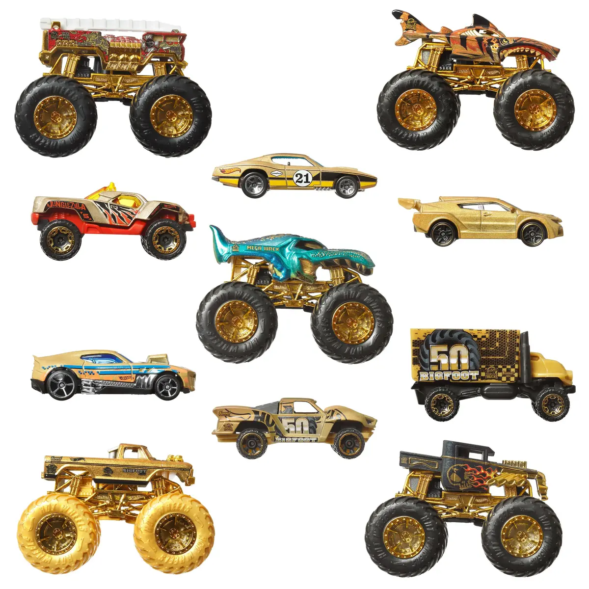 Набор автомобилей Hot Wheels Monster Trucks Trophy Champions Collection Photo 5