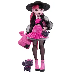 Modes lelle Monster High Draculaura ar mājdzīvnieku Count Fabulous