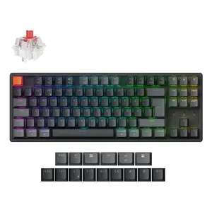 Keychron K8 QMK Tastatūra Universāla USB RF Bezvadu Bluetooth Melna