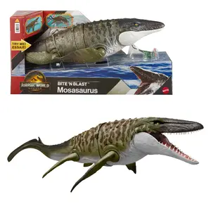 Action Figure Jurassic World Rebirth Bite N Blast Mosasaurus Mini Dilophosaurus