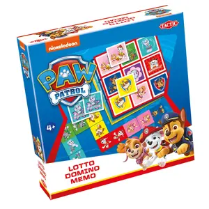Card Game Tactic PAW Patrol 3-in-1 Memo Lotto Domino Matching